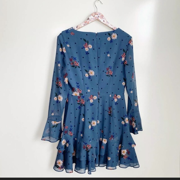 Keepsake The Label Blue Floral Casual Dress - Picture 8 of 10